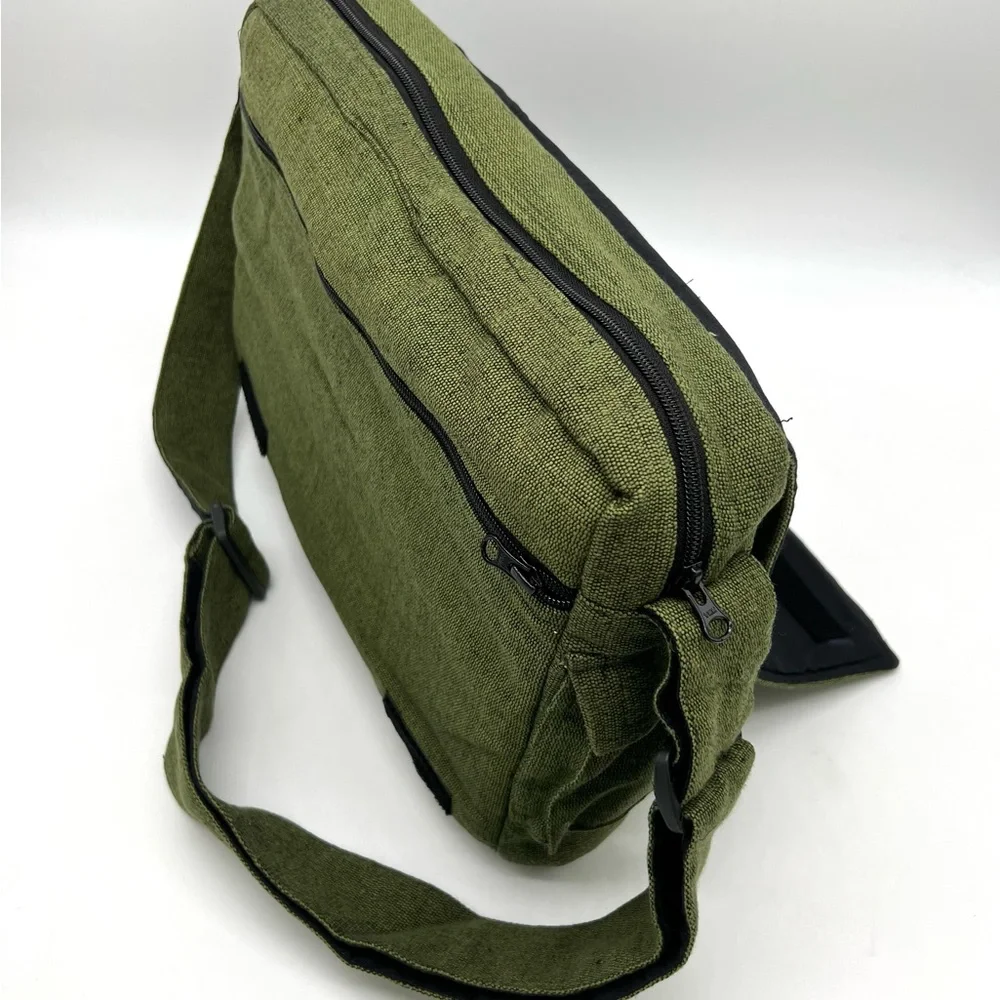 Multi pocket Cotton Laptop Messenger Laptop Bag